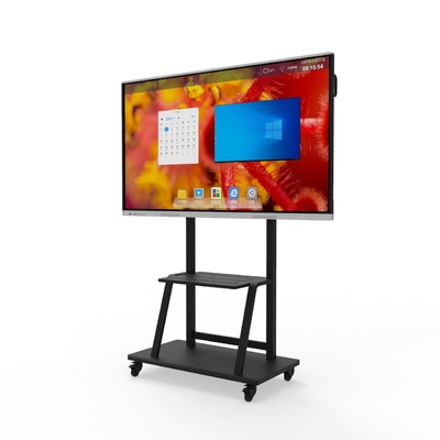 Digital 75 Inch Smart Board , 4k Interactive Whiteboard Frosted Glass Material