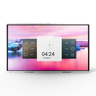 Digital 75 Inch Smart Board , 4k Interactive Whiteboard Frosted Glass Material