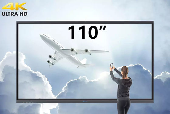 tablero interactivo de la pantalla táctil de la pantalla plana de Smart de la exhibición de 110inch 4K