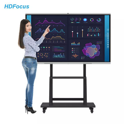 Pantalla táctil 4k tablero elegante de la exhibición interactiva de 86 pulgadas para la escuela